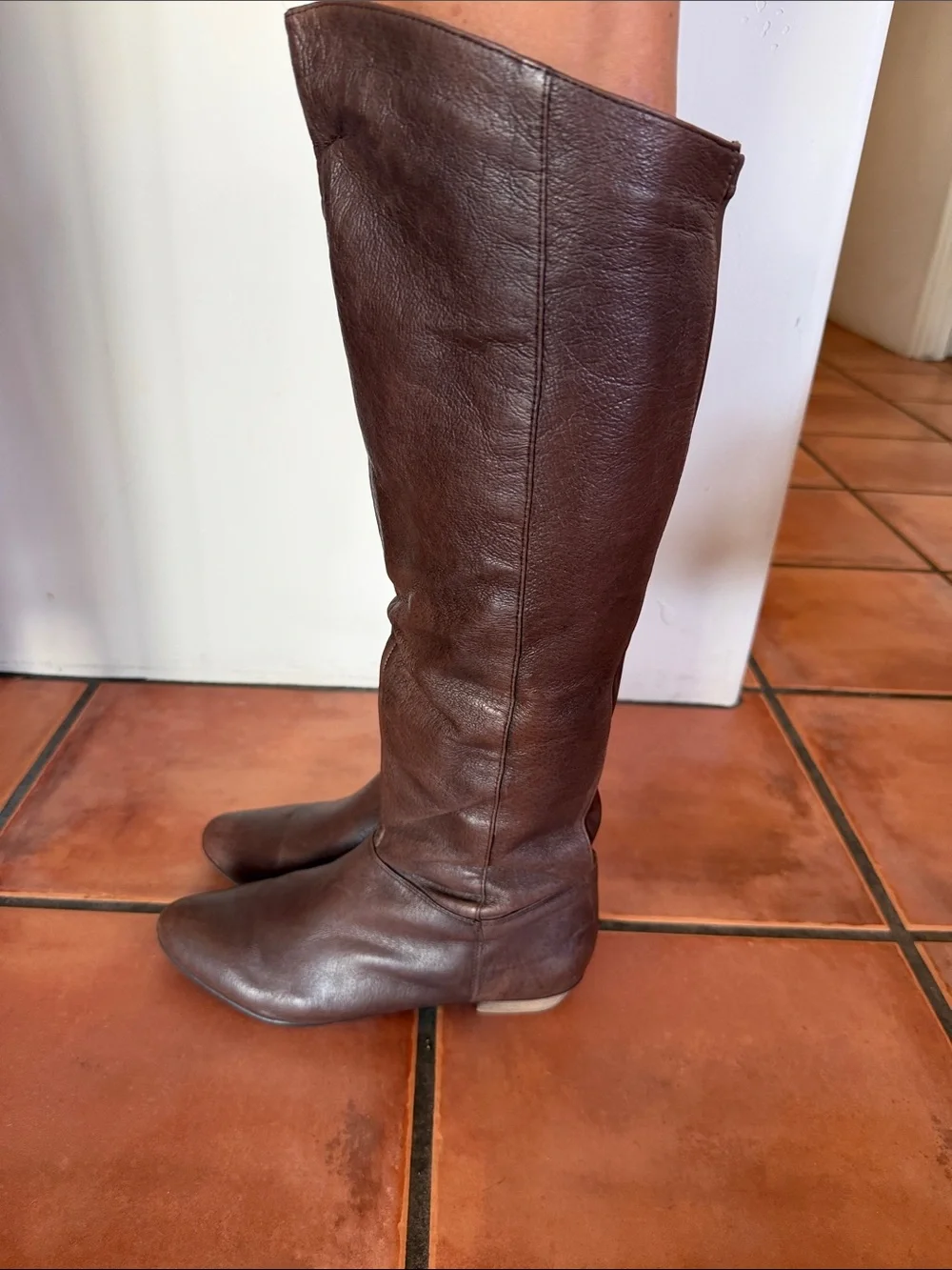 Steve Madden Creation Tall Brown Leather Over-the-Knee Boots